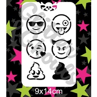 Glitter & Ghouls Emojis Stencil GG68