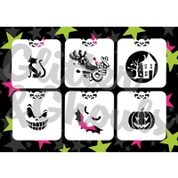 Glitter & Ghouls Mini Halloween Stencil Set - 6 pk GG6