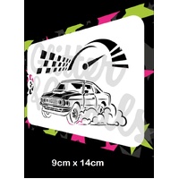 Glitter & Ghouls Burnout Car, Rev Gauge Stencil - GG705