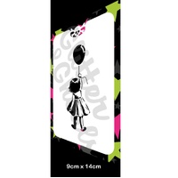 Glitter & Ghouls Balloon Girl Stencil - GG719