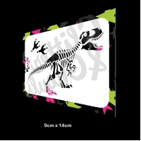 Glitter & Ghouls T Rex Dinosaur Bones Skeleton Print Stencil - GG724