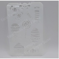 Glitter & Ghouls Ice Cream, Sweets, Lollies, Lollypop Stencil - GG72