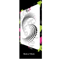 Glitter & Ghouls Halftone Dots, Spiral Discs Stencil - GG734