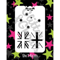 Glitter & Ghouls Union Jack & Southern Cross Australian Flag Stencil GG76