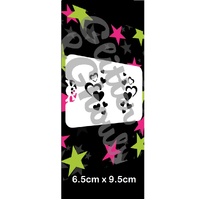 Glitter & Ghouls Hearts Side Eye Scatter Flourish Stencil - GG804