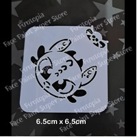 Glitter & Ghouls Toothless Goofy Dragon Mini Stencil - GG870