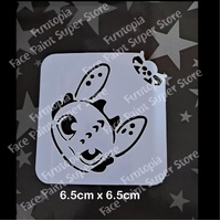 Glitter & Ghouls Side Toothless Dragon Mini Stencil - GG872