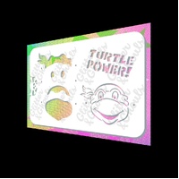 Glitter & Ghouls Turtle Power 2 Part Stencil - GG884