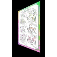 Glitter & Ghouls Jungle Juniors, Lion, Tiger, Snake, Giraffe, Monkey, Panda Stencil - GG895