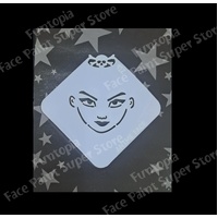 Glitter & Ghouls Anime Face Mini Stencil - GG912