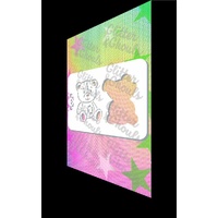 Glitter & Ghouls 2 Part Teddy Bear Petite Stencil - GG933