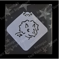 Glitter & Ghouls Junior Triceratops Dinosaur Mini Stencil - GG938