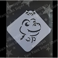 Glitter & Ghouls Junior Tyrannosaurus T Rex Profile Head Dinosaur Mini Stencil - GG940