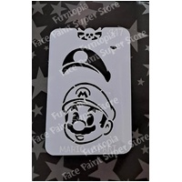 Glitter & Ghouls Mario Gaming Stencil - 2 part - GG947