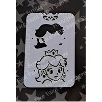 Glitter & Ghouls Princess Peach Gaming Stencil - 2 part - GG948