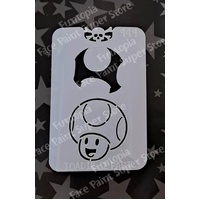 Glitter & Ghouls Toadie Mushroom Gaming Stencil - 2 part - GG949