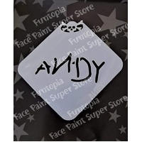 Glitter & Ghouls Andy TS Word Mini Stencil - GG963