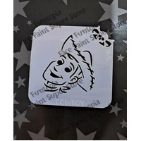 Glitter & Ghouls Cowboy, Woodie TS Mini Stencil - GG965