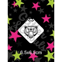 Glitter & Ghouls Grizzly Bear Mini Stencil - GG97