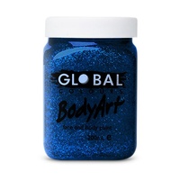 Global Body Art 200ml - Blue Glitter Gel Tub