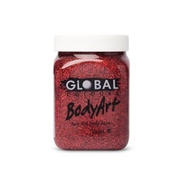Global Body Art 200ml - Red Glitter Gel Tub