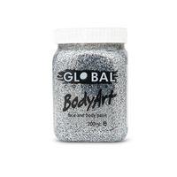 Global Body Art 200ml - Silver Glitter Gel