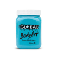 Global Body Art 200ml Liquid Face Paint -  Turquoise