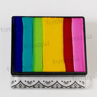 Global Colours 50g Rainbow Cake - Bright Rainbow Magnetic Container