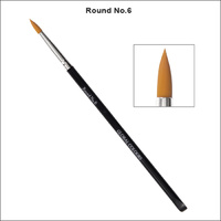 Global Colours No. 6 Round Brush - acrylic handle 