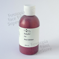 Global FX 250ml Red Concentrated Glitter Gel 