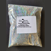 Global Colours Cosmetic Glitter - 60g (+100ml) HOLOGRAPHIC SILVER 
