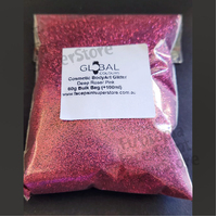 Global Colours Cosmetic Glitter - 60g (+100ml) ROSE/ BRIGHT PINK 