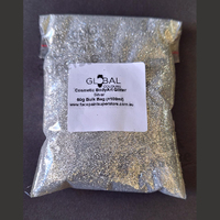 Global Colours Cosmetic Glitter - 60g (+100ml) SILVER  