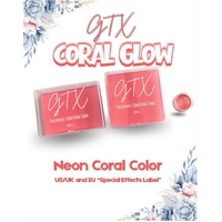 GTX Face Paint Crafting Cake - Neon Coral Glow UV Glow - Neon Coral - 120g