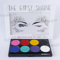 Mehron Gypsy Shrine Face and Body Makeup Palette with Jewel Set - Moon Child