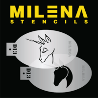 Milena Stencil - Dreamy Unicorn Stencil Set - D13