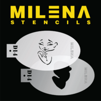 Milena Stencil - Sweet Face Dreamy Eyes Stencil Set - D14