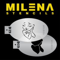 Milena Stencil - Dreamy Face Stencil Set - D19