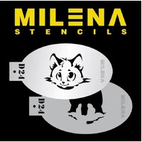 Milena Stencil – Kitty Cat Stencil Set – D24