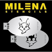 Milena Stencil – Perky Fox Stencil Set – D26