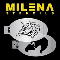 Milena Stencil - Flowing Mane Unicorn Stencil Set - D40