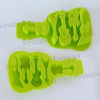 Silicone Mould - Guitar 17.5 x 10.60 x 1.7cm - approx