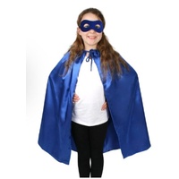 Be Your Own Hero Child Sized Cape with Mask - Blue - Costume Dress Up