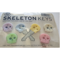Novelty Skeleton Key Covers - Glow in the Dark - 6 pack