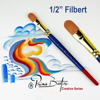 Prima Barton Creative Series Filbert Brush - 1/2" Red Tip