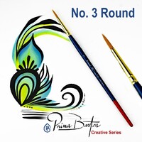 Prima Barton Creative Series Round Brush - No. 3 Red Tipped