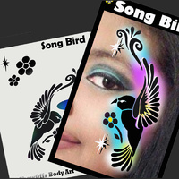 Showoffs Body Art StencilEyes Profile Stencil  - Song Bird