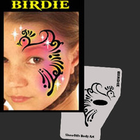 Showoffs Body Art StencilEyes Profile Stencil  - Birdie