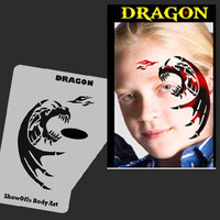 Showoffs Body Art StencilEyes Profile Stencil  - Dragon