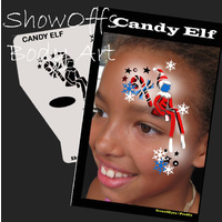Showoffs Body Art StencilEyes Profile Stencil  - Christmas Candy Elf